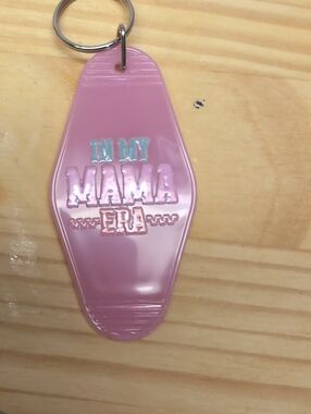 Hand Crafted Pink "In My Mama Era" Keychain
